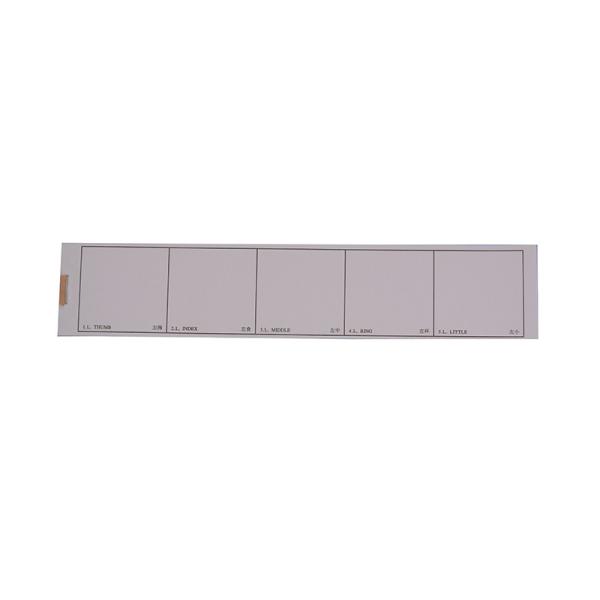 E039 Left hand fingerprint record strip
