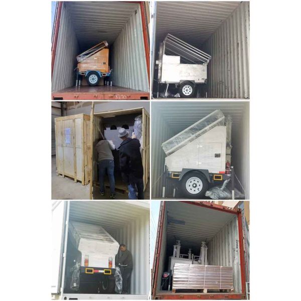 Mobile CCTV Trailer Solar CCTV Camera Trailer For Temporary Parking Lots Monitoring