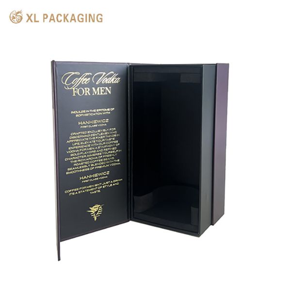 Custom Magnetic Closure Wine Packaging Box with Eco-Friendly Material and Customizable Size for Whisky Gift Box