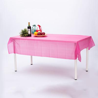 120cm 180cm Pink Plastic Table Cloths Rectangular Graduation Table Cloth