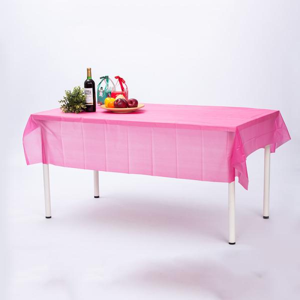 120cm 180cm Pink Plastic Table Cloths Rectangular Graduation Table Cloth