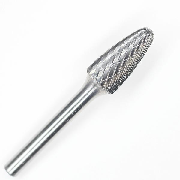 SF Tree Radius End Tungsten Carbide Burr Double Cut 1/4 Shank Die Grinder Bits For Metal Working