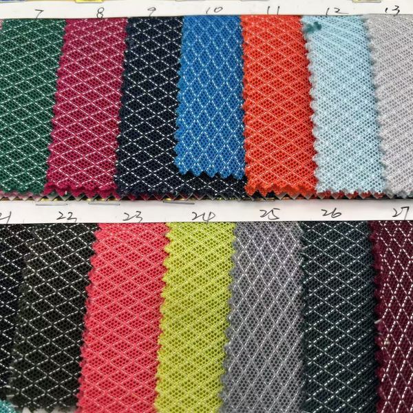 Sandwich Mesh Fabric Embedded Silver Wire 1.5mm Thick for Sneaker Tongue/Backpack Panels