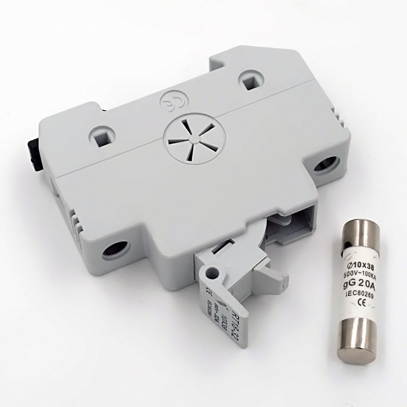 RT18-32 Fuse Base Low Voltage AC Din Rail Fuse Holder with 500V Rated Voltage and 32A Breaking Capacity Cylindrical Fuse Links