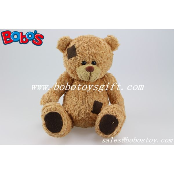 Brown Plush Patch Teddy Bear Toy With Big Belly