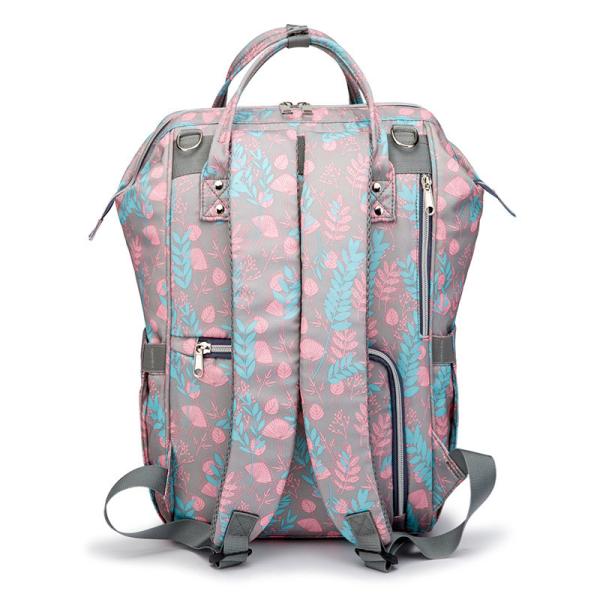FashionTravel Backpack Baby Large Capacity Mommy Diaper Bag Designer Nursing Bag floral insulated mummy Bag With Stroller Strap