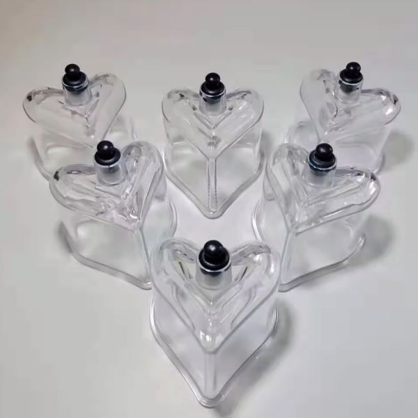 Love Heart Shape 4pcs/set Plastic Hijama Cups Star Cupping Set for Body Massage Therapy