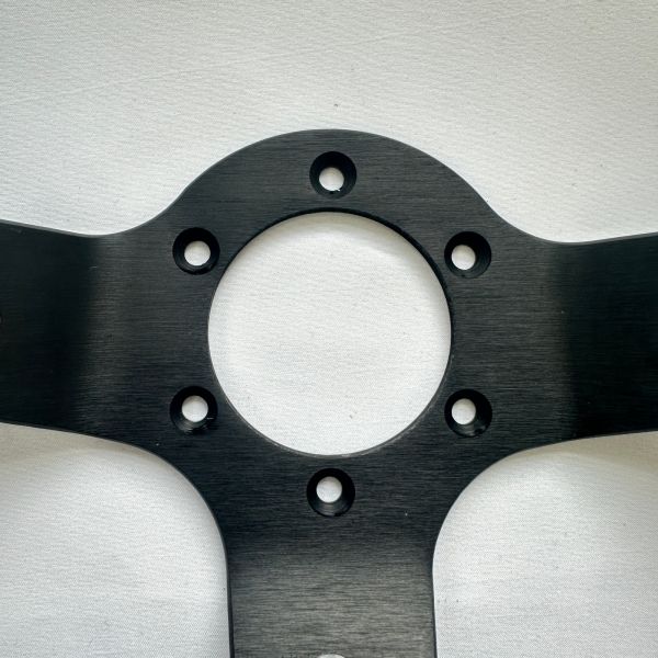 Custom Racing Rally Steering Wheel 90mm Deep Dish 350mm Black Suede 6061 Aluminum