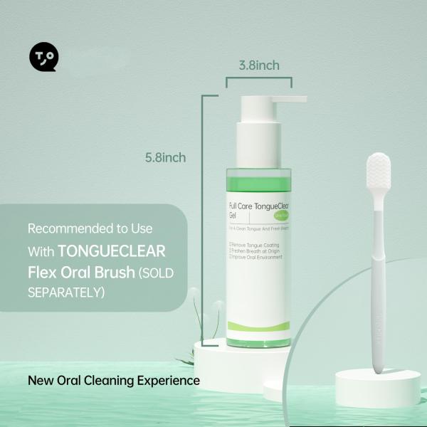 2 Pack Tongue Cleaning Gel And Brush Fresh Mint Mouth Odor Eliminator Use