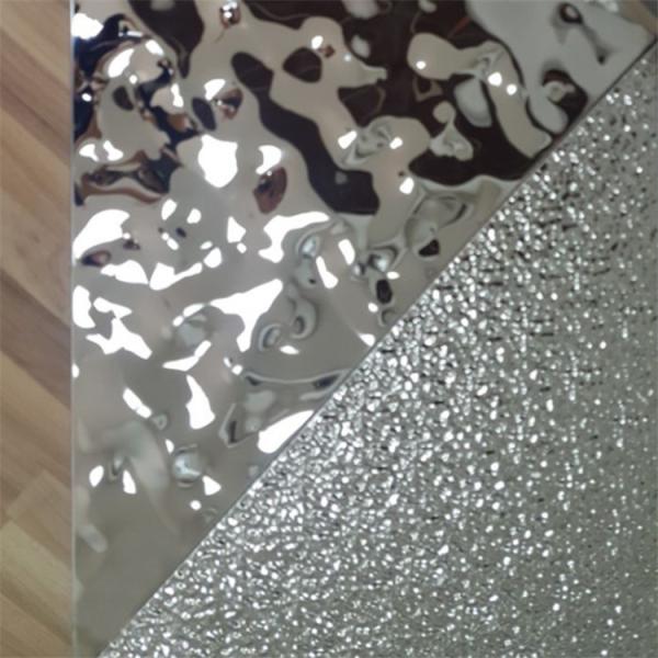 Ripple Stainless Steel Sheets Gold Mirror Finish For Facade Wall Cladding  Curtain Wall Ceiling 201 304 316