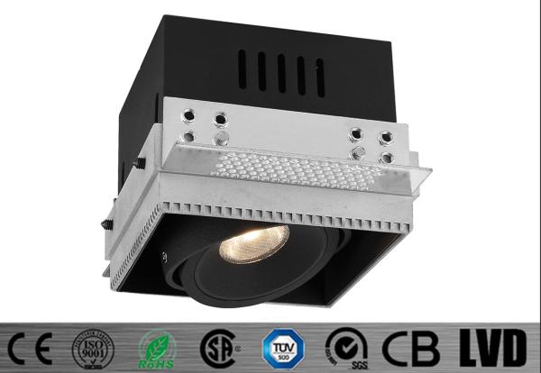 Dimmable Led Spot Downlights , Energy Saving Square Led Downlight 30 Deg Tiltable