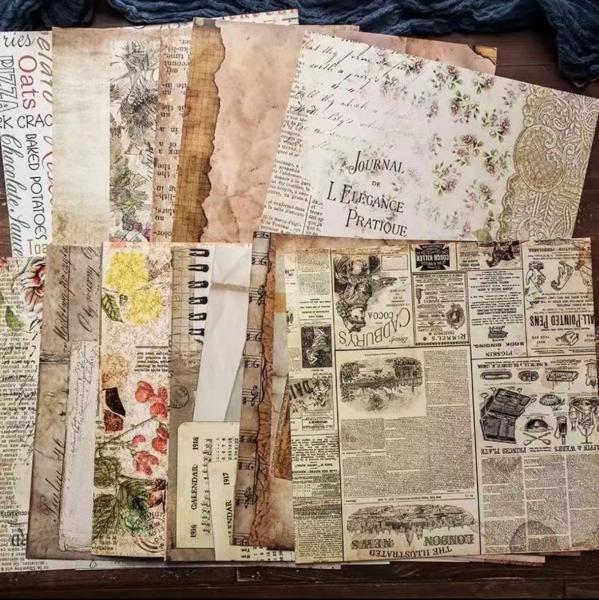 Retro Fantasy Decorative Paper Printing Services DIY Trash Diary Collage Stationery
