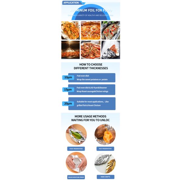 Heat Sealing Alu Bubble Foil Food Grade 11 Micron Types Aluminum Foil Film