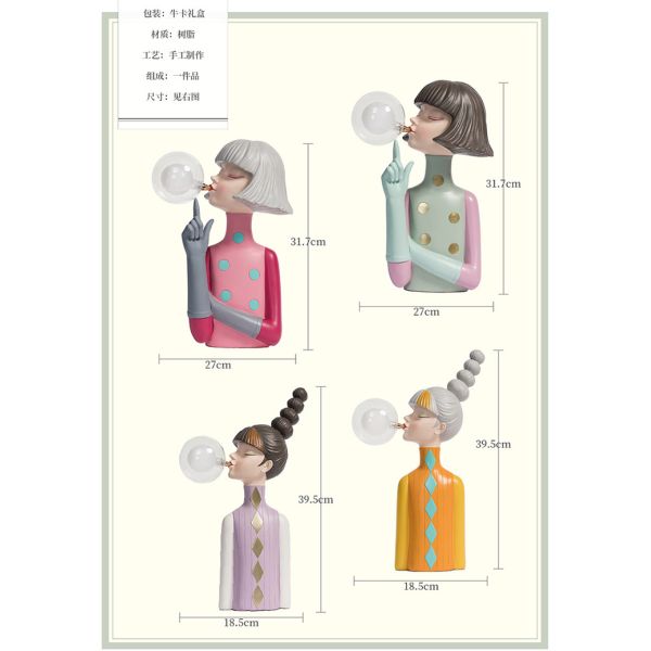 Настольная лампа атмосферы подарка на день рождения нордического Nightlight СИД девушки пузыря спальни творческая