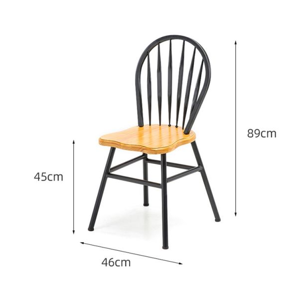 Popular Industrial Style Stackable Chair Restaurant Cafe Bar Metal Dining Room Chairs