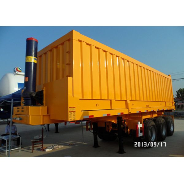 /構造のための半トレーラーのダンプカー トラック 3 の車軸 70Tons 25-45CBM 採鉱