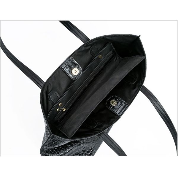 Разделенные крокодилом неподдельные кожаные сумки Tote