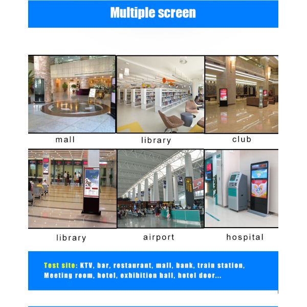 65 Inch Dual Lcd Screen Kiosk, Ready Stock Digital Signage Touch Screen Kiosk Floor Stand Information Station