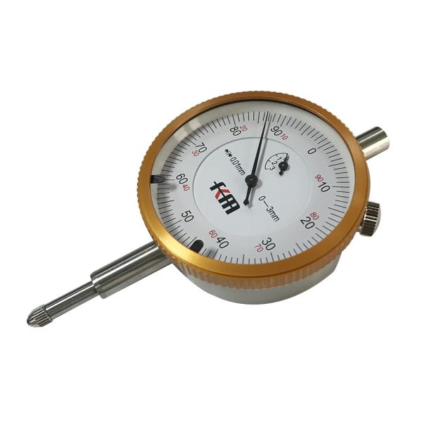Ferramenta de torno CNC de alta precisão com indicador de marcação com faixa de 0 a 3 mm com bezel de cor dourada