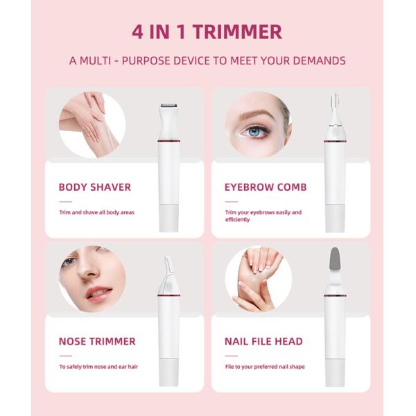 Home Use Nose Eyebrow Trimmer Razor Body Bikini Facial Electrical Hair Remover Device