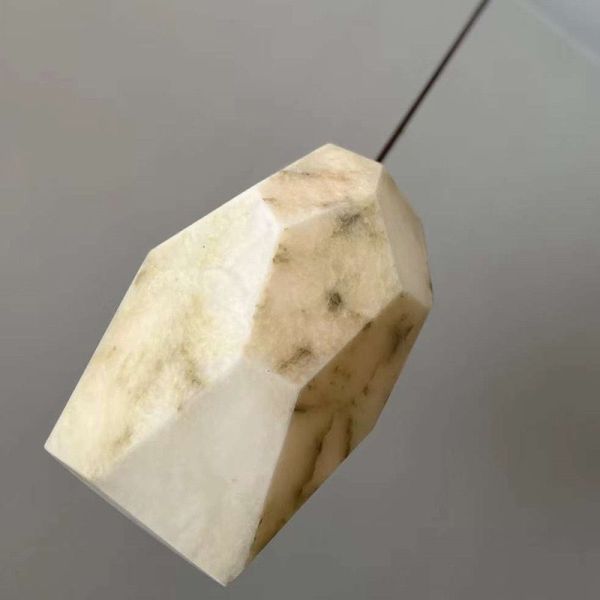 Modern Light Luxury Drop Pendant Lamp Simple Creative Restaurant Bar Bedside Calcite Pendant Light
