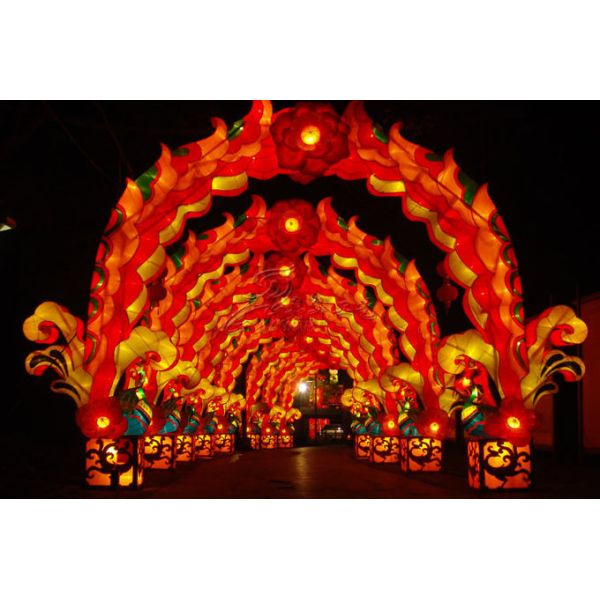 Popular Fabric Chinese Lanterns Hand Made For Lantern Festival Light Show