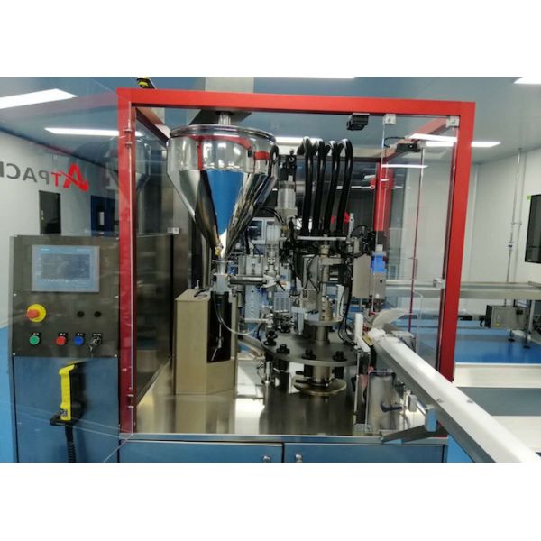 Durable Cosmetic Cream Filling Machine , Cosmetic Packaging Equipment 12 Stations