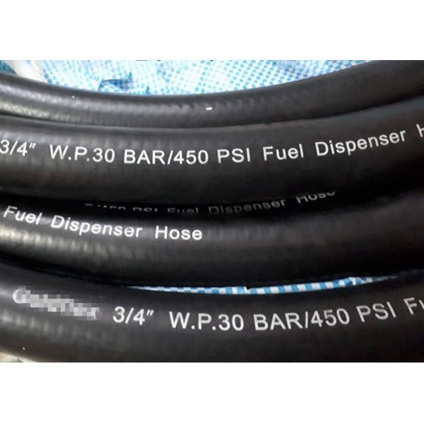 Black Id 19mm Gasoline Dispenser Hose Line Wp 16 Bar For Gasoline Dispensers