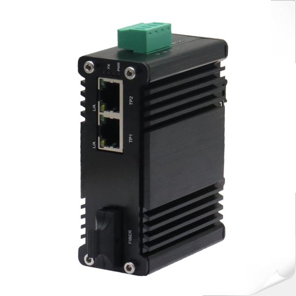 Mini Industrial 2-Port 10/100/1000Base-TX to 1000Base-X Media Converter 