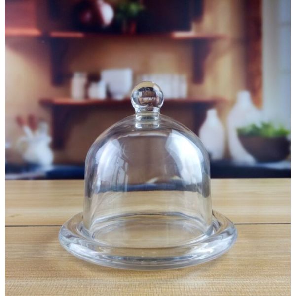 Мини круглые стеклянные опарникы с крышкой крышки, стеклянные банки хранения кухни