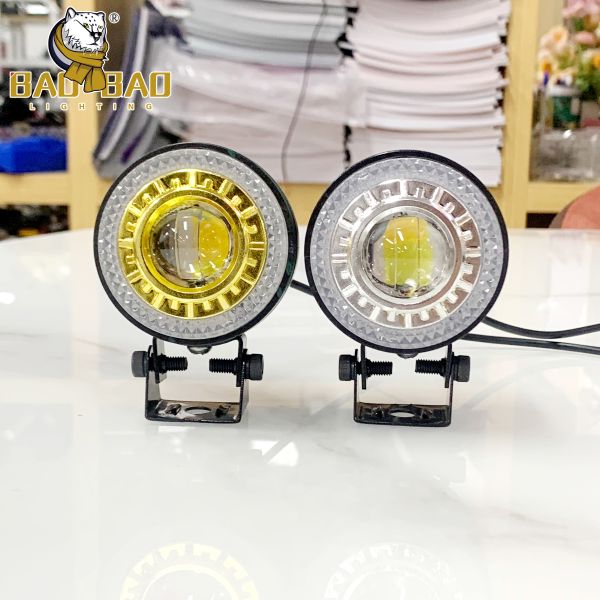 Aluminum White Yellow Flashing 12V 24V Motorcycle Spotlight RGB Ring LED Fog Light