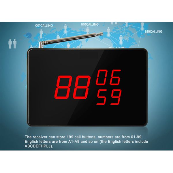 Беспроводное оборудование ресторана с несколькими клавишами кнопка вызова стола с картой поддержка меню настраивать