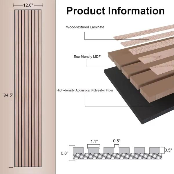 Veneer MDF Akupanel Slat Wall Panel Sound Proof Slatted Wood Acoustic Panels