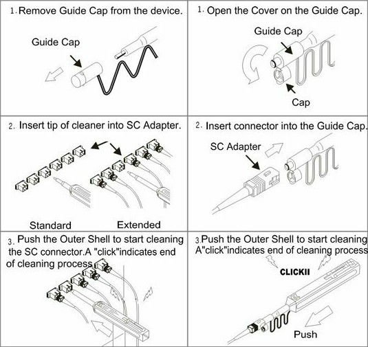 Outdoor Fiber Optic Consumables Pen Type Ferrule Endface Fiber Optic Cleaner