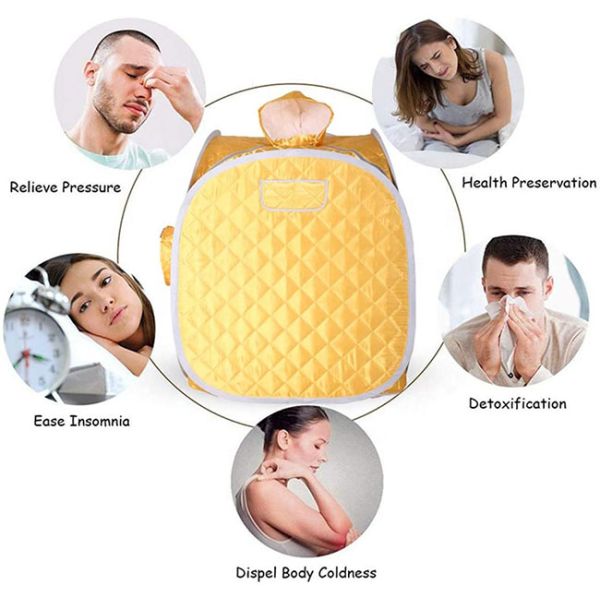 2L One Person Ozone Portable Steam Sauna Spa With Hat Full Size