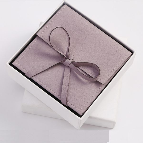 OEM/ODM Acceptable Suede Microfiber Jewelry Pouches Luxury Style for Custom Logo