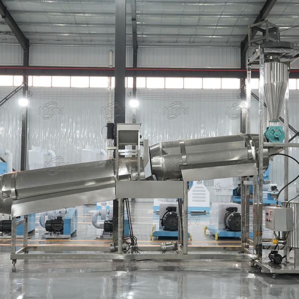 Kibbles Dry Pet Food Making Machines Twin Screw Sinking Fish Feed Extruder Pellets Making Machine