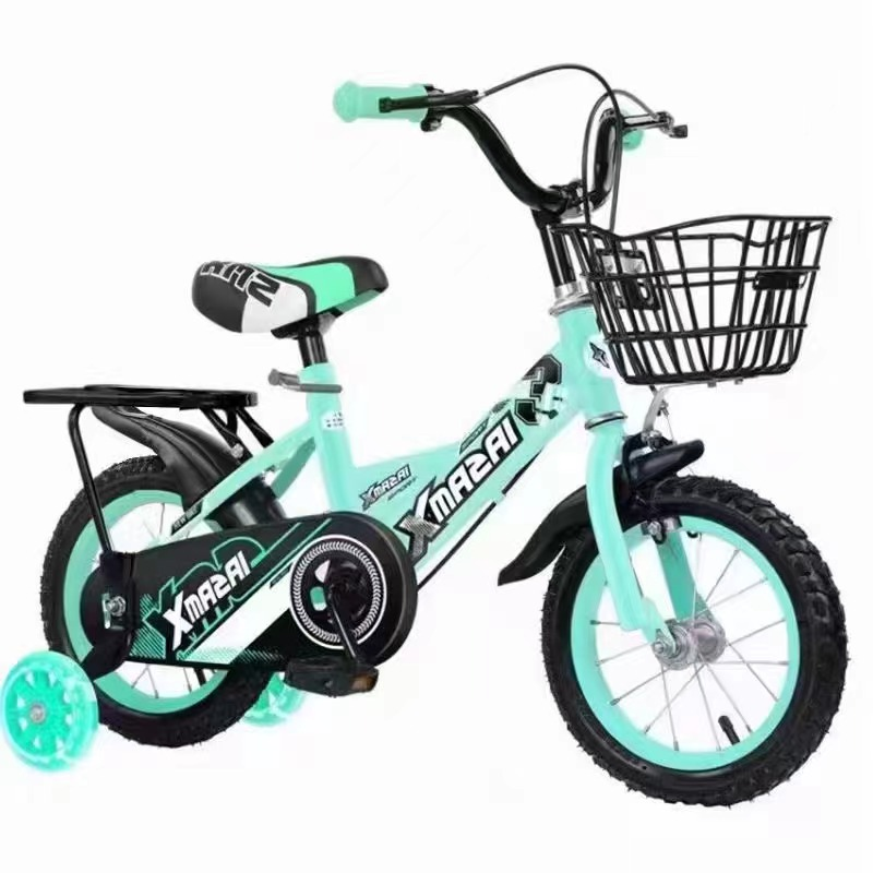 Поездка на игрушечном автомобиле Черный двухколесный велосипед с задней стоянкой и двумя ногтями