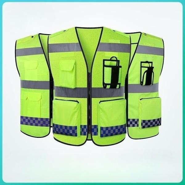 Vêtements de protection à haute visibilité orange avec plusieurs poches