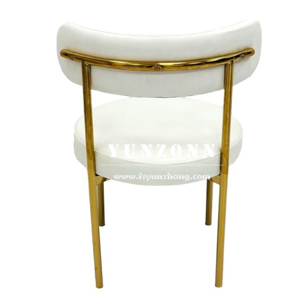 Stackable Sherpa Cushion Metal Hotel Wedding Banquet Restaurant Chair White Fabric Upholstery Wedding Decor Chairs