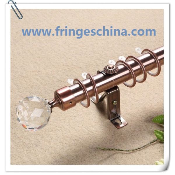 Hot selling delicate crystal glass finials for curtain rods pipes