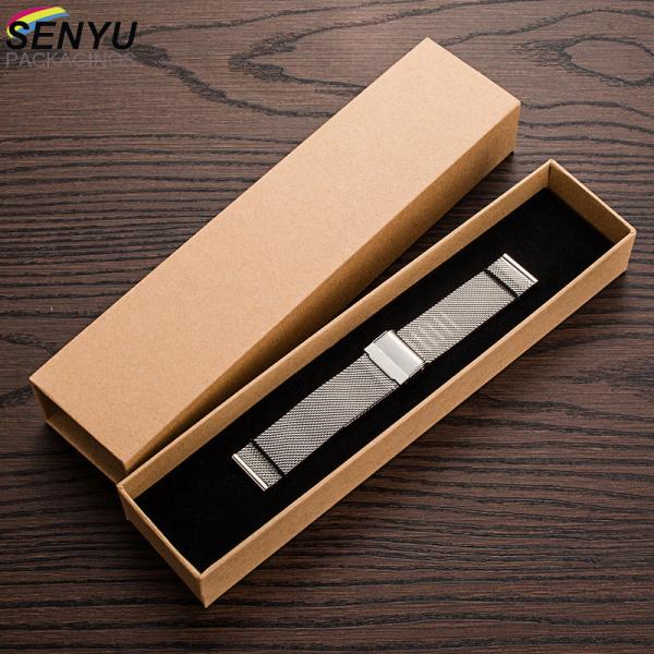 Watch Strap Kraft Paper Packaging with Drawer / Brown Kraft Paper Box Custom Design