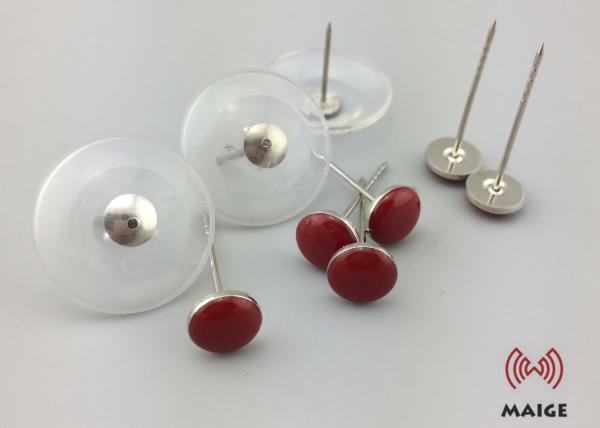 Plastic Hard Tag Transparent Dome Head Pins Groove Or Smooth Nail Surface