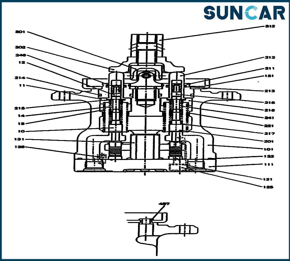 Кобелько YN30V00002R100 Пилотный комплект уплотнения клапана для экскаватора [SK200, SK100, SK200LC, SK115DZ, SK120, SK120LC, SK130, SK130L]