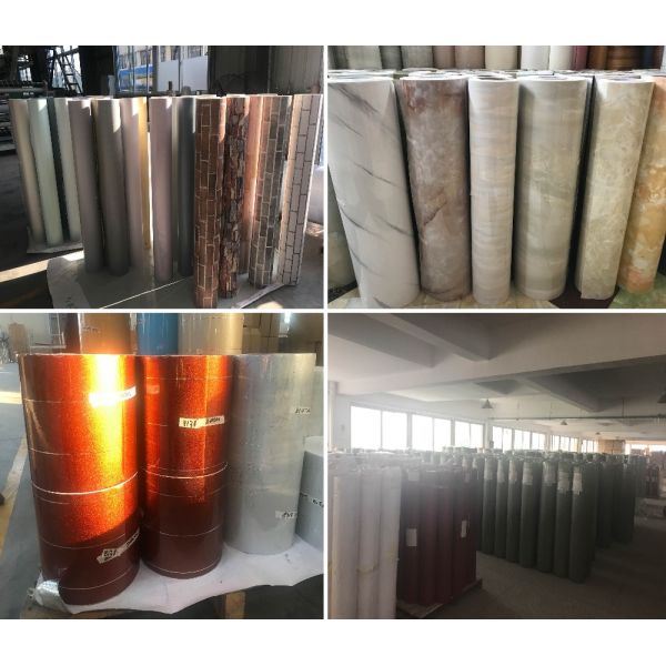 Décoration de la maison Film autoadhésif en PVC Film stratifié en PVC en relief