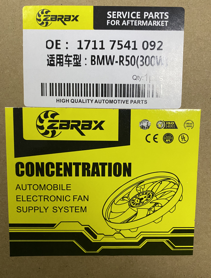 300W 1711 7541 092 BMW Radiator Fan MINI R50 Engine Parts