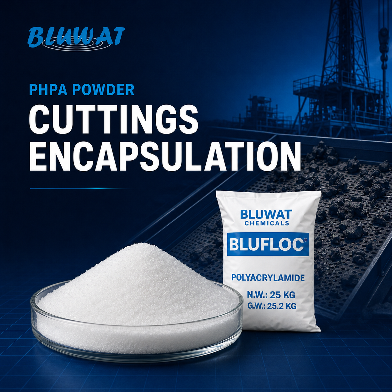 Anionic PHPA Powder for Drill Cuttings Encapsulation and Integrity