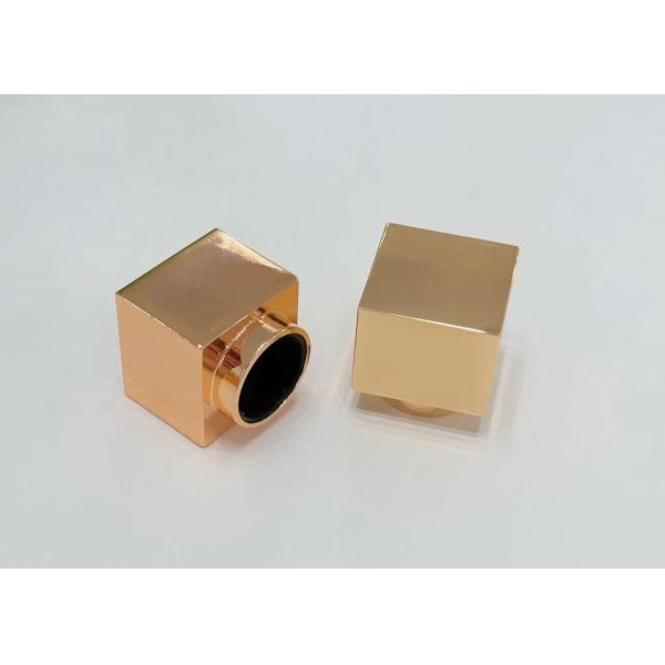 Premium Zamak Square-Shaped Metal Perfume Cap Lids With High-Quality Zinc Alloy