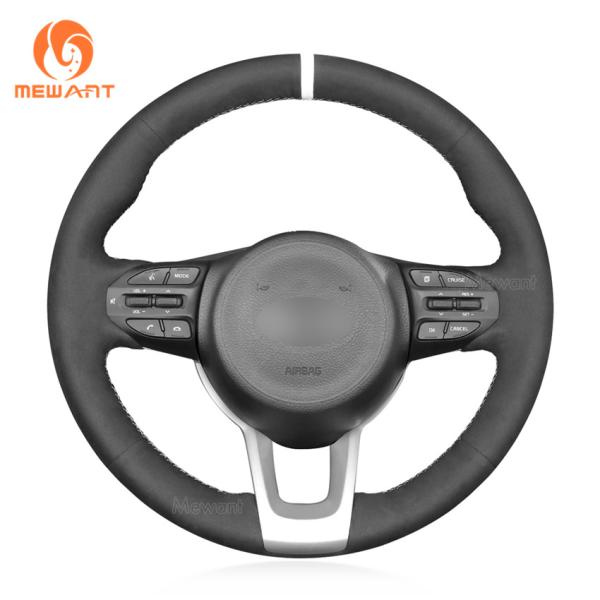 Red Thread Custom Steering Wheel Cover for Kia Rio K2 Rio5 Picanto Morning 2017 2018 2019