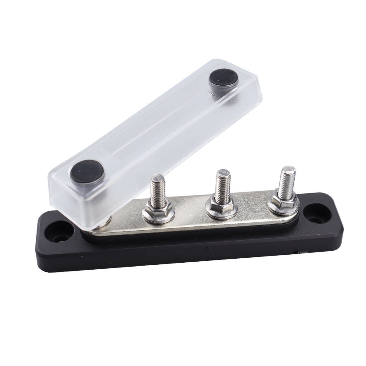 Barre omnibus marine 48V 100A/150A en cuivre à 4 goujons avec masse positive et ABS ignifuge pour une large application dans les navires marins